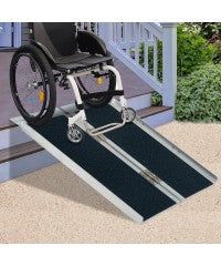 Physiotherapy Ramp 4ft Foldable Portable Wheelchair Ramp Scooter Mobility Easy Access Car ...