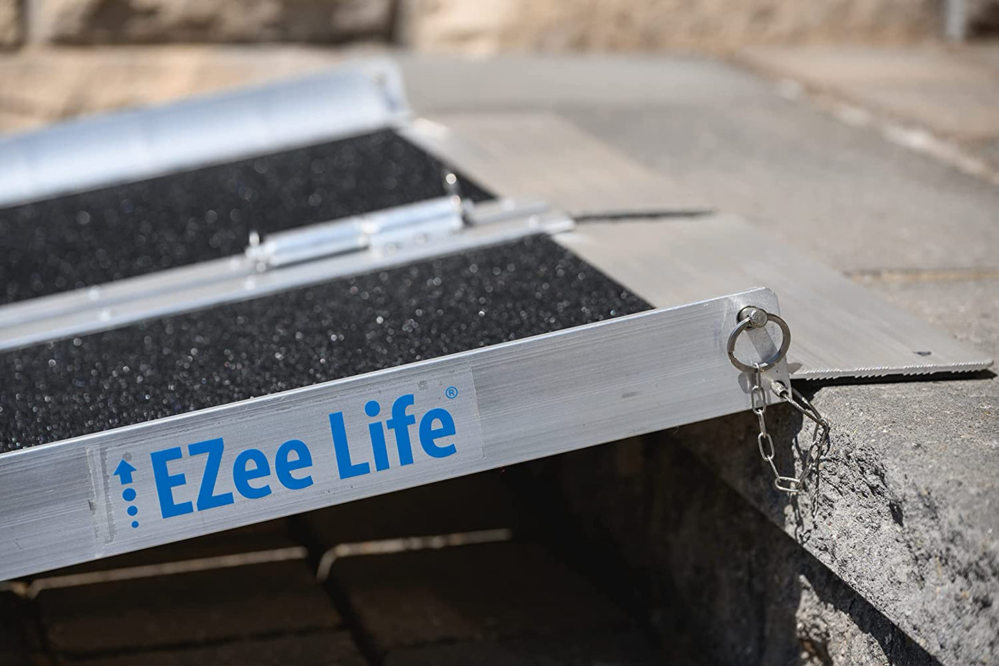 EZee Life Portable 12ft Multi-Fold Aluminium Wheelchair and Mobility Scooter Ramp Non-Skid with Grip Tape (EZ12RGT)