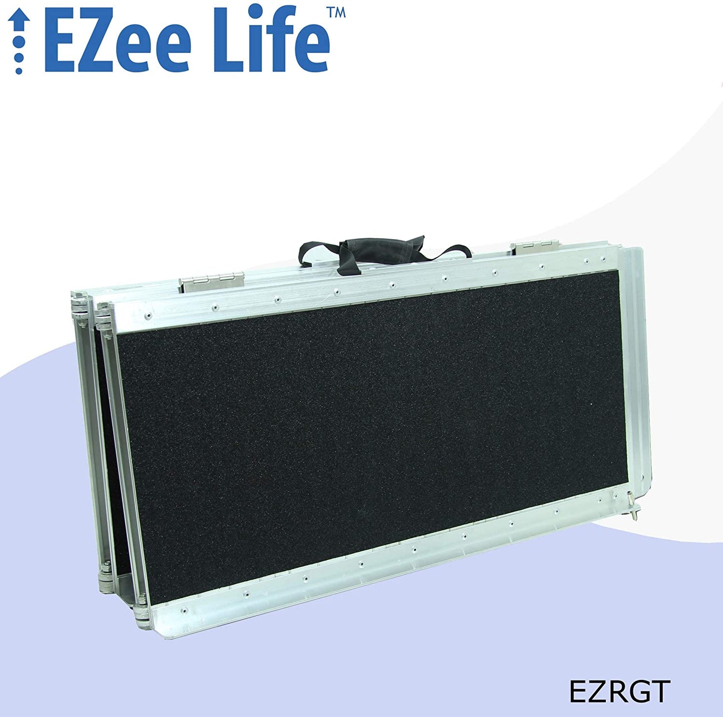 EZee Life Portable 5FT Multi-Fold Aluminium Wheelchair and Mobility Scooter Ramp Non-Skid with Grip Tape